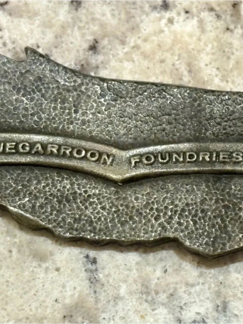 Vintage Vinegarroon Flying American Eagle Belt Buckle 1978 Pewter